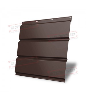 Софит металлический без перфорации 0,5 Satin с пленкой RAL 8017 шоколад