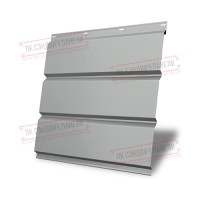 Perforatsiyasiz metall sofit 0,5 Satin plyonka bilan RAL 9006 alyumin oq