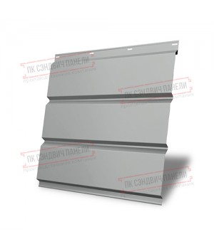 Софит металлический без перфорации 0,5 Satin с пленкой RAL 9006 бело-алюминиевый