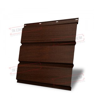 Софит металлический без перфорации 0,45 Print Elite с пленкой Choco Wood