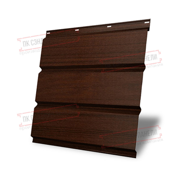 Софит металлический без перфорации 0,45 Print Elite с пленкой Choco Wood