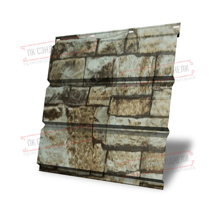 Софит металлический без перфорации 0,45 Print Elite с пленкой Fine Stone