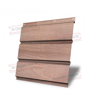 Софит металлический без перфорации 0,45 Print Elite с пленкой White Wood