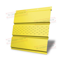 Софит металлический центральная перфорация 0,45 PE с пленкой RAL 1018 цинково-желтый