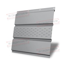 Софит металлический центральная перфорация 0,5 Satin с пленкой RAL 7004 сигнальный серый