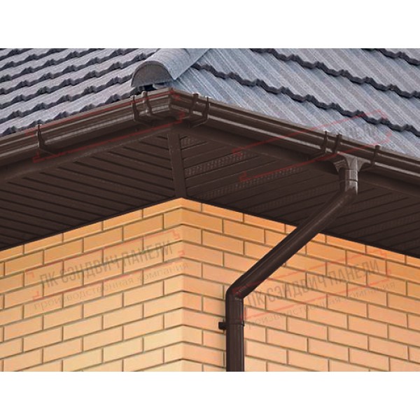 Markaziy perforatsiyalangan metall sofit 0,45 Drap ST plyonka bilan RAL 8017 shokolad