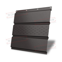 Софит металлический центральная перфорация 0,5 Quarzit Pro Matt с пленкой RR 32 темно-коричневый