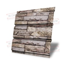 Софит металлический центральная перфорация 0,45 Print Elite с пленкой Sand Stone