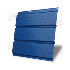 Софит металлический полная перфорация 0,5 Satin с пленкой RAL 5005 сигнальный синий