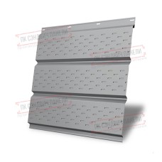 Софит металлический полная перфорация 0,5 Satin с пленкой RAL 7004 сигнальный серый