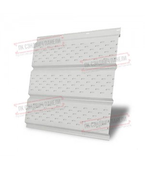 Софит металлический полная перфорация 0,45 Drap с пленкой RAL 9003 сигнальный белый
