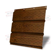 Софит металлический полная перфорация 0,45 Print Elite с пленкой Antique Wood