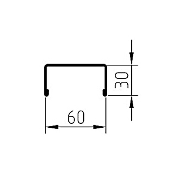 Dekorativ planka P - 60х30, Ochiq rangdagi daraxt - 0,45