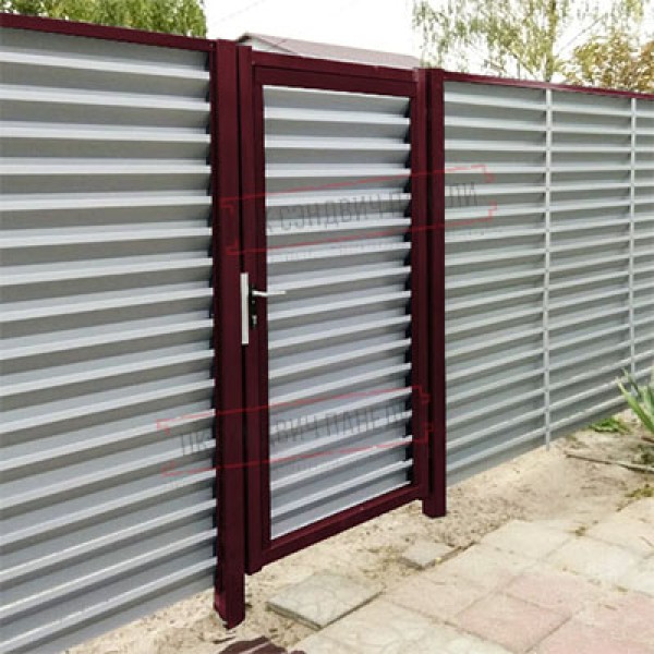 Жалюзи кичик дарвоза 2,0х1 RAL 3005 тўлдирувчисиз