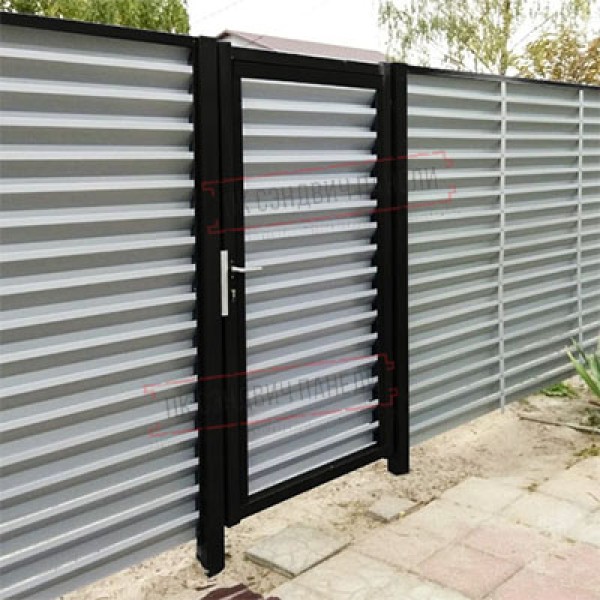Jalyuzi kichik darvoza 2,0х1 RAL 9005 to'ldiruvchisiz
