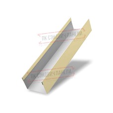 Крышка 45х20 жалюзи Texas 0,45 PE с пленкой RAL 1014 слоновая кость
