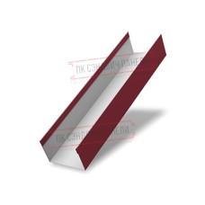 Крышка 30х15 жалюзи Texas 0,7 PE с пленкой RAL 3005 красное вино