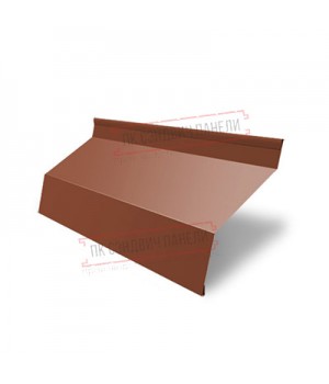 Ламель жалюзи Milan 0,5 Satin с пленкой RAL 8004 терракота