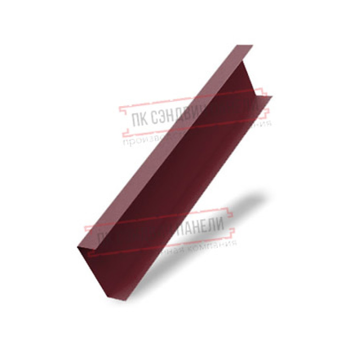 Декоративная накладка на столб жалюзи Milan,Tokyo 0,5 Satin с пленкой RAL 3005 красное вино
