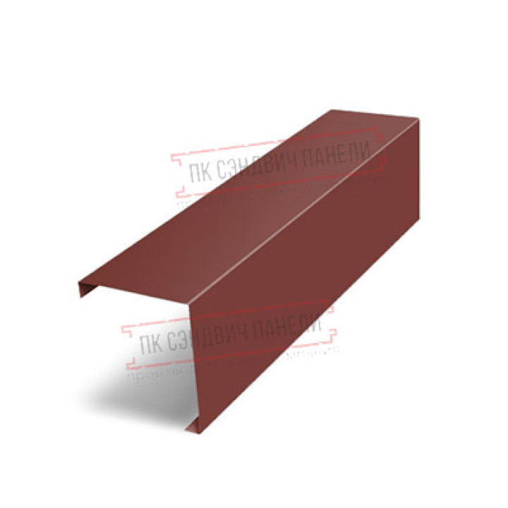 Купить Декоративная накладка на столб угловая жалюзи Milan,Tokyo 0,5 Satin с пленкой RAL 3009 оксидно-красный от производителя.