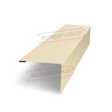 Нащельник (для калиток и ворот) 25х35 жалюзи Milan, Tokyo, Palermo 0,5 Satin с пленкой RAL 1015 светлая слоновая кость (L1,68)