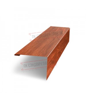 Нащельник (для калиток и ворот) 25х35 жалюзи Milan, Tokyo, Palermo 0,45 Print Elite Cherry wood (L1,68)