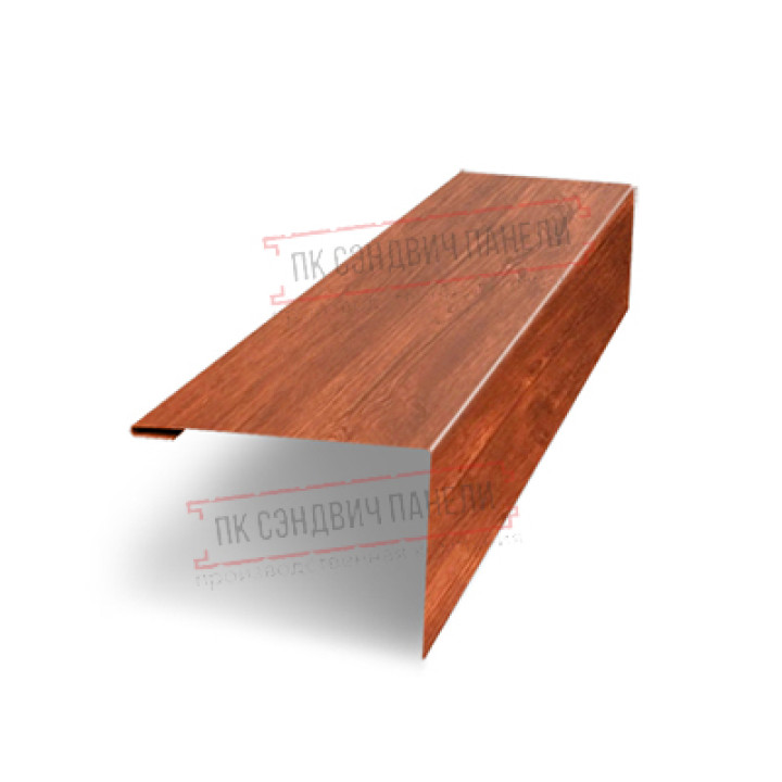 Нащельник (для калиток и ворот) 25х35 жалюзи Milan, Tokyo, Palermo 0,45 Print Elite Cherry wood (L1,68)