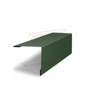 Планка завершающая 50х50 жалюзи Milan 0,5 GreenCoat Pural BT, matt RR 11 темно-зеленый