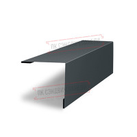 Planka yakunlovchi 50x50 jalyuzi Milan 0,45 PE-double plyonkali RAL 7016 antrasit-kulrang