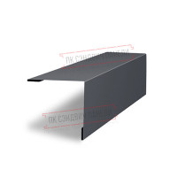 Planka yakunlovchi 50x50 jalyuzi Milan 0,5 Quarzit lite plyonkali RAL 7024 hoʻl asfalt