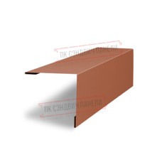 Планка завершающая 50х50 жалюзи Milan 0,5 Velur RAL 8004 терракота