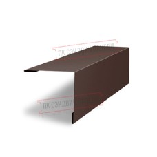 Планка завершающая 50х50 жалюзи Milan 0,5 Velur RAL 8017 шоколад