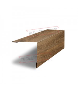 Планка завершающая 50х50 жалюзи Milan 0,45 Print Elite Antique Wood