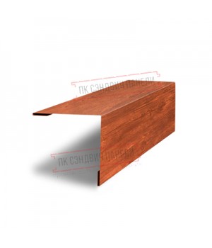 Планка завершающая 50х50 жалюзи Milan 0,45 Print Elite Cherry Wood