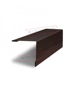 Планка завершающая 50х50 жалюзи Milan 0,45 Print Elite Coffee Wood
