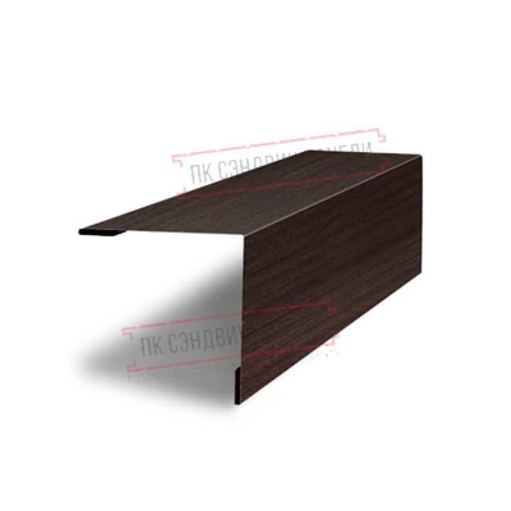 Планка завершающая 50х50 жалюзи Milan 0,45 Print Elite Coffee Wood