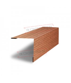 Планка завершающая 50х50 жалюзи Milan 0,45 Print Elite Honey Wood