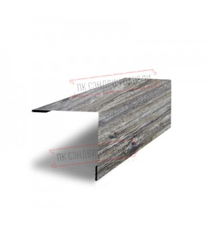 Планка завершающая 50х50 жалюзи Milan 0,45 Print Elite Nordic Wood