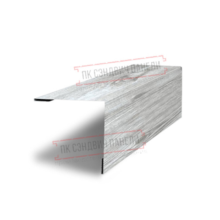 Планка завершающая 50х50 жалюзи Milan 0,45 Print Elite Snow Wood