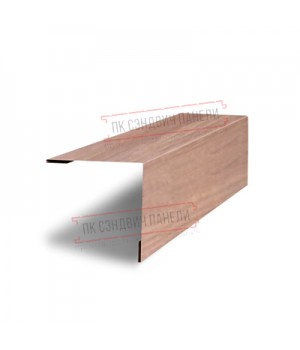 Планка завершающая 50х50 жалюзи Milan 0,45 Print Elite White Wood