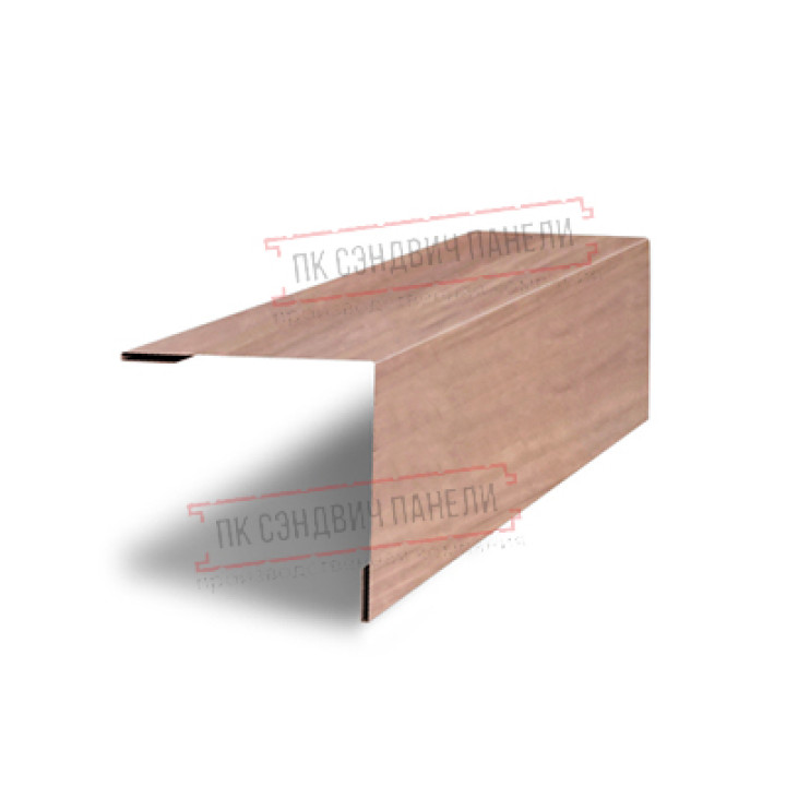 Планка завершающая 50х50 жалюзи Milan 0,45 Print Elite White Wood