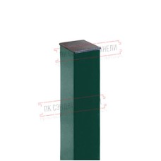 Столб 62х55х1,4х2500 RAL 6005