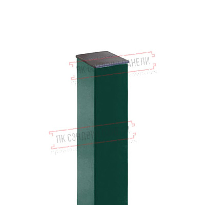Столб 62х55х1,4х2500 RAL 6005