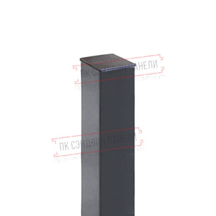 Столб 62х55х1,4х3000 RAL 7024