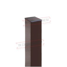 Столб 62х55х1,4х2500 RAL 8017