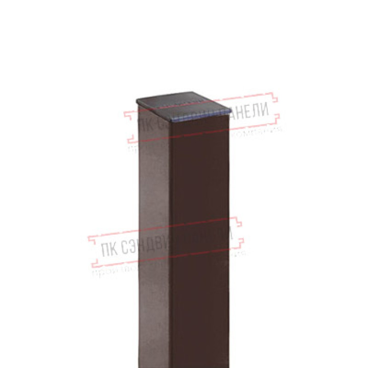Столб 62х55х1,4х3000 RAL 8017
