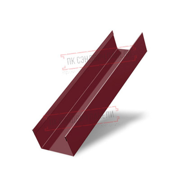 Стойка жалюзи Texas 0,7 PE с пленкой RAL 3005 красное вино