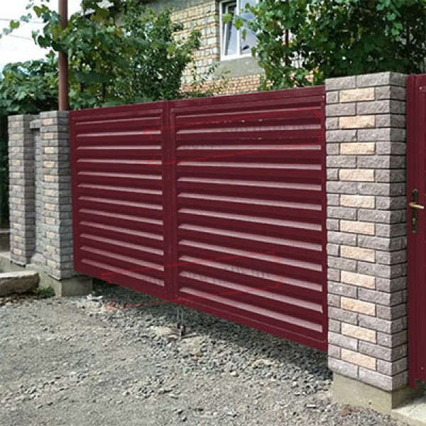 Жалюзи дарвоза 1,68х3,6 RAL 3005 тўлдирувчисиз