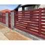 Ламель обратная 125 Texas стартовая/финишная для калиток и ворот 0,45 PE с пленкой RAL 3011 коричнево-красный
