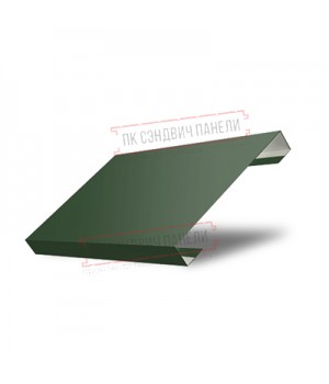 Ламель лицевая 125 Texas стартовая/финишная для калиток и ворот 0,5 Velur RAL 6020 хромовая зелень